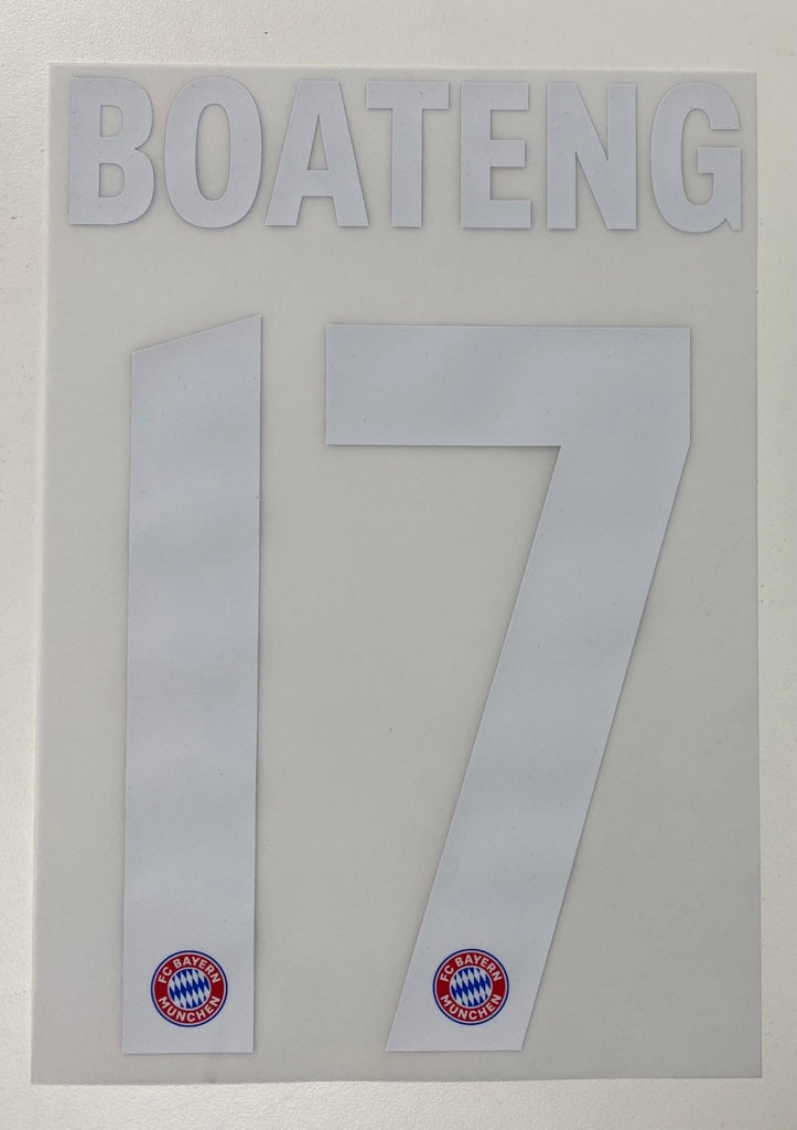 Original FC Bayern München Trikot-Flock 17cm - BOATENG 17