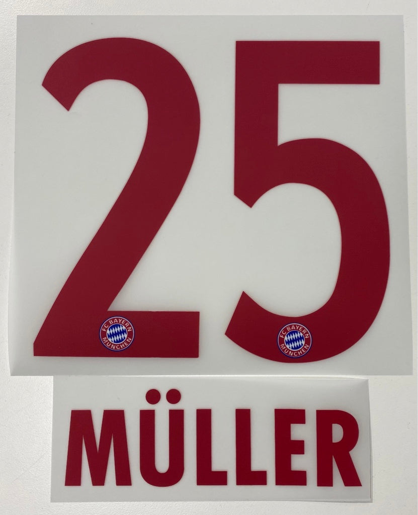 Original FC Bayern München Trikot-Flock 23cm - MÜLLER 25