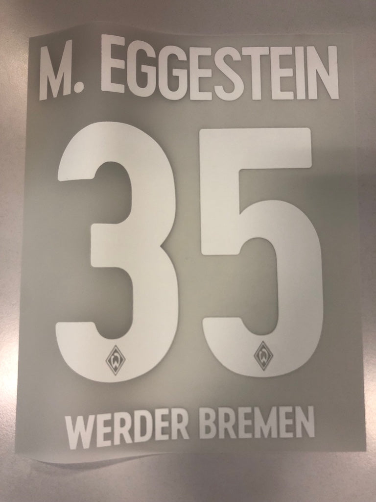 Original Trikot-Flock SV Werder Bremen 18cm - M. EGGESTEIN 35