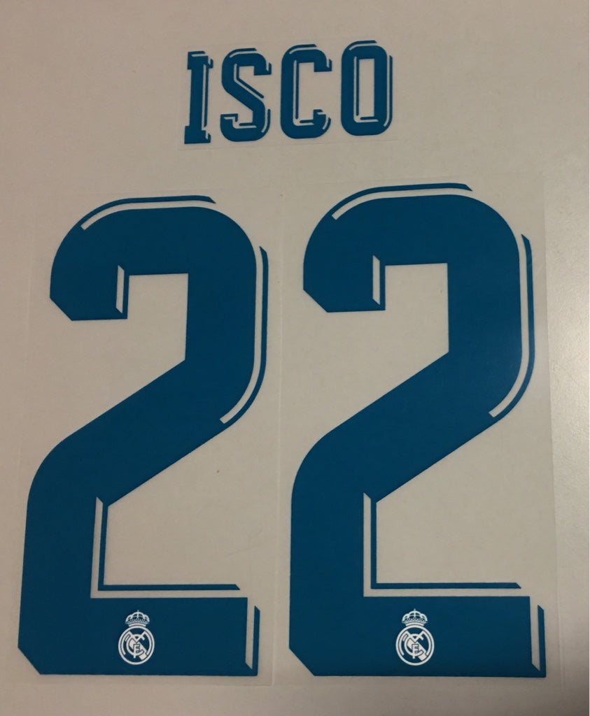 Original Real Madrid Trikot-Flock 17cm - ISCO 22