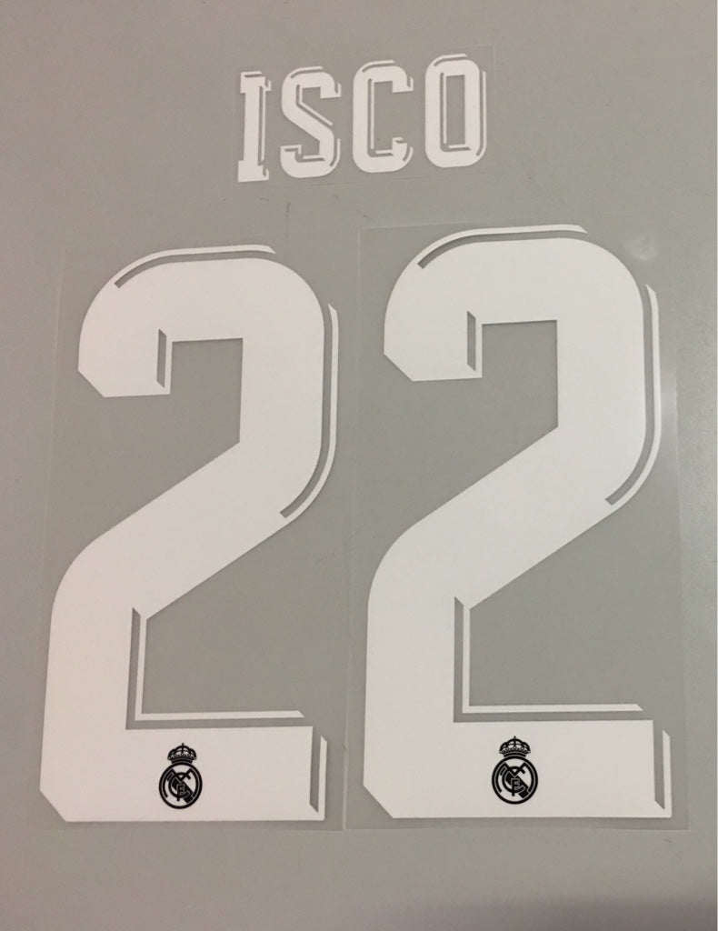 Original Real Madrid Trikot-Flock 17cm - ISCO 22