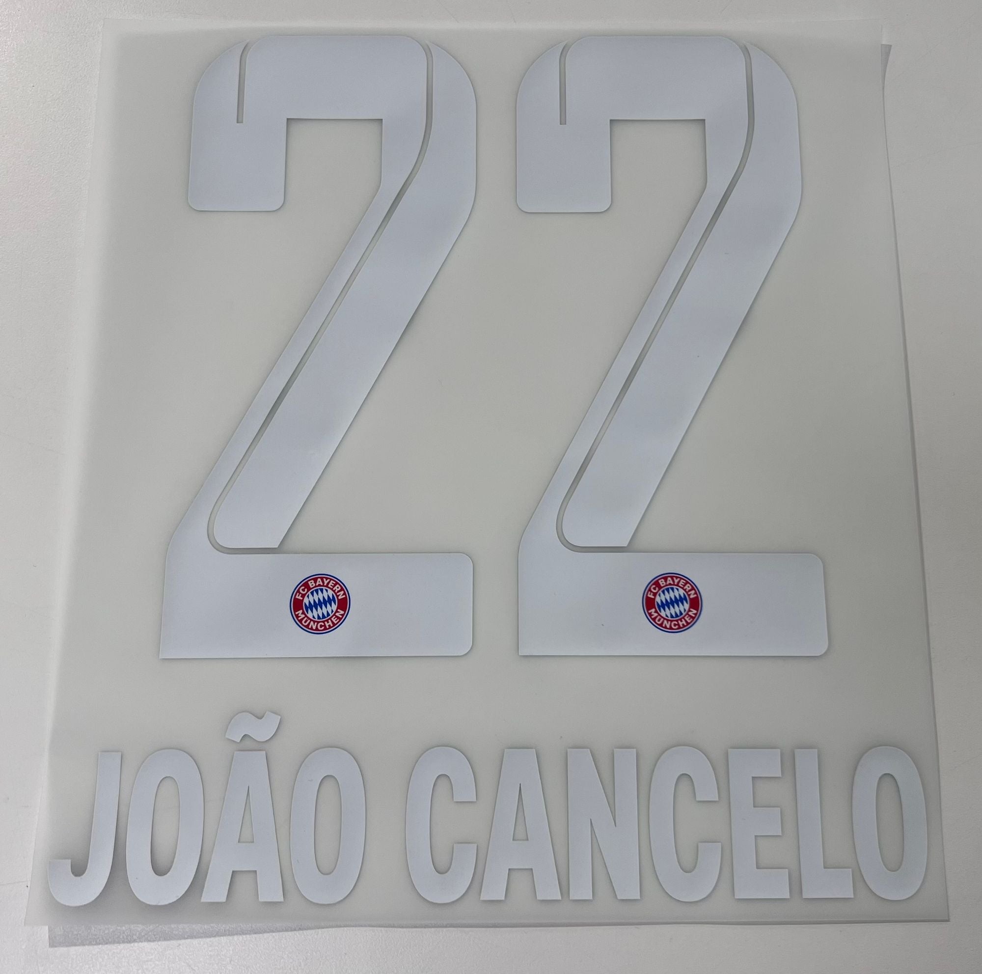 Original FC Bayern München Trikot-Flock 23cm - JOAO CANCELO 22