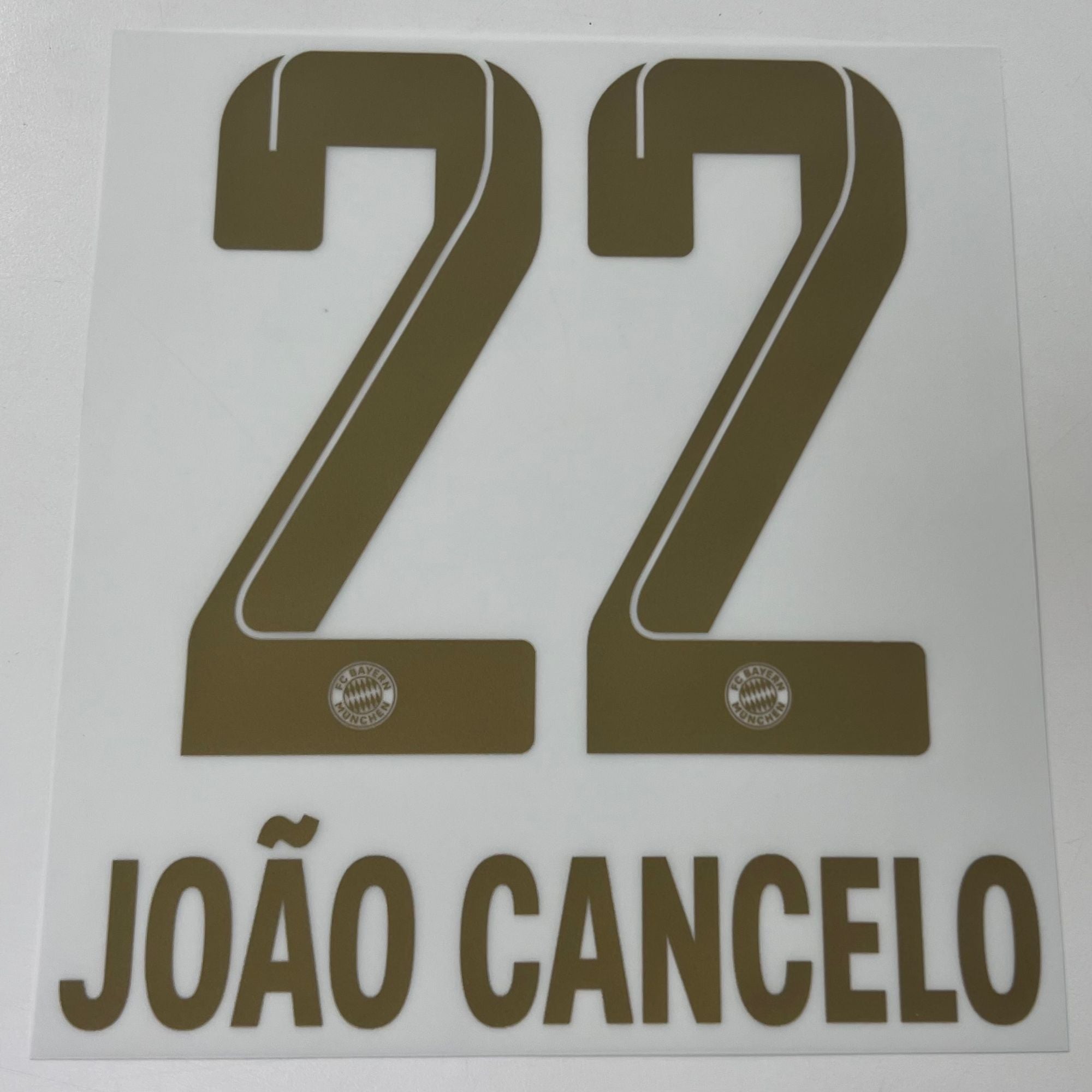 Original FC Bayern München Trikot-Flock 18cm - JOAO CANCELO 22