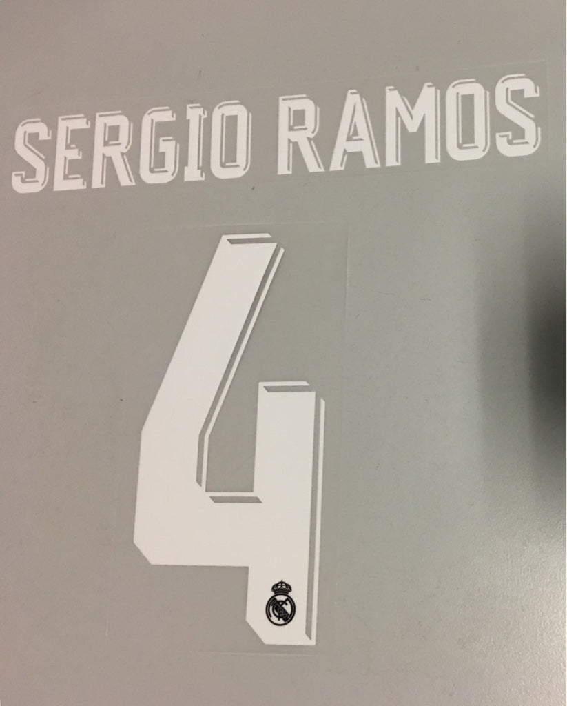 Original Real Madrid Trikot-Flock 17cm - SERGIO RAMOS 4