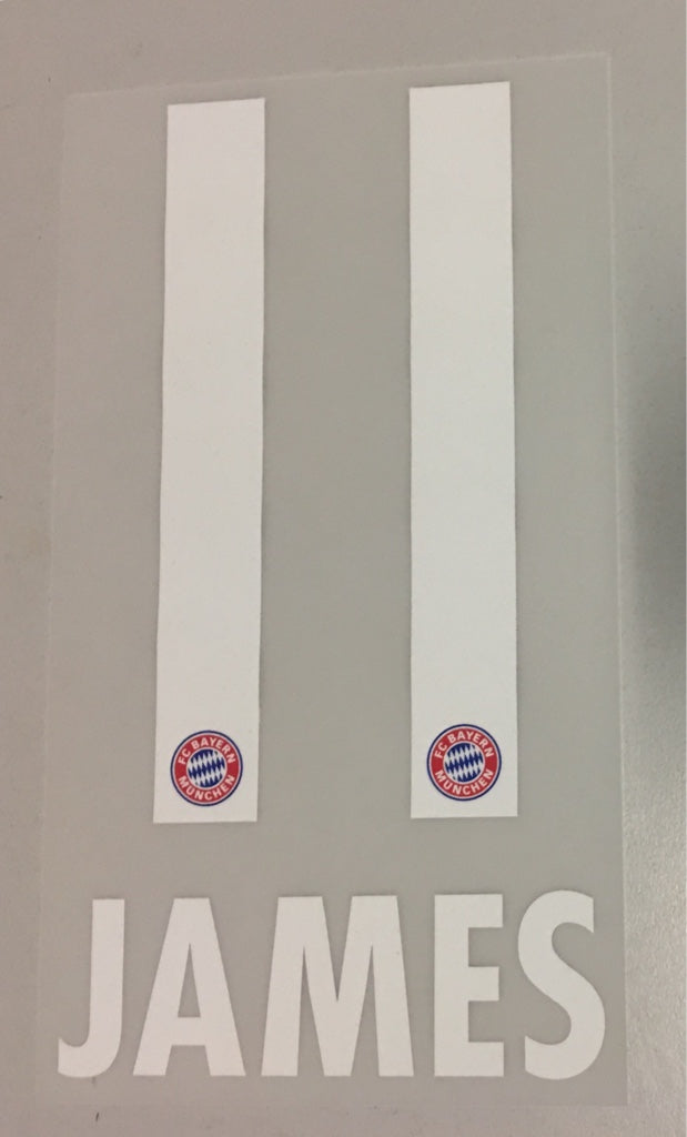 Original FC Bayern München Trikot-Flock 17cm - JAMES 11