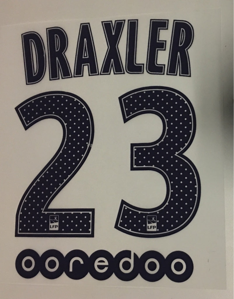 Original Paris Saint Germain Trikot-Flock 16cm - DRAXLER 23