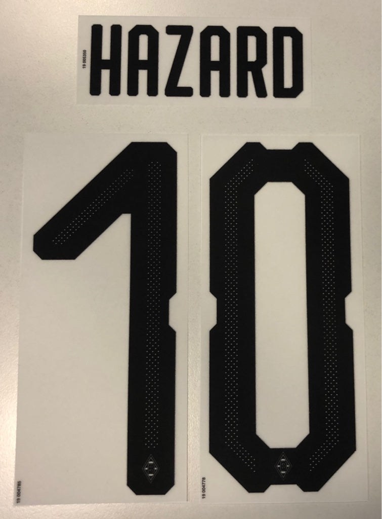 Original Borussia Mönchengladbach Trikot-Flock 20cm - HAZARD 10