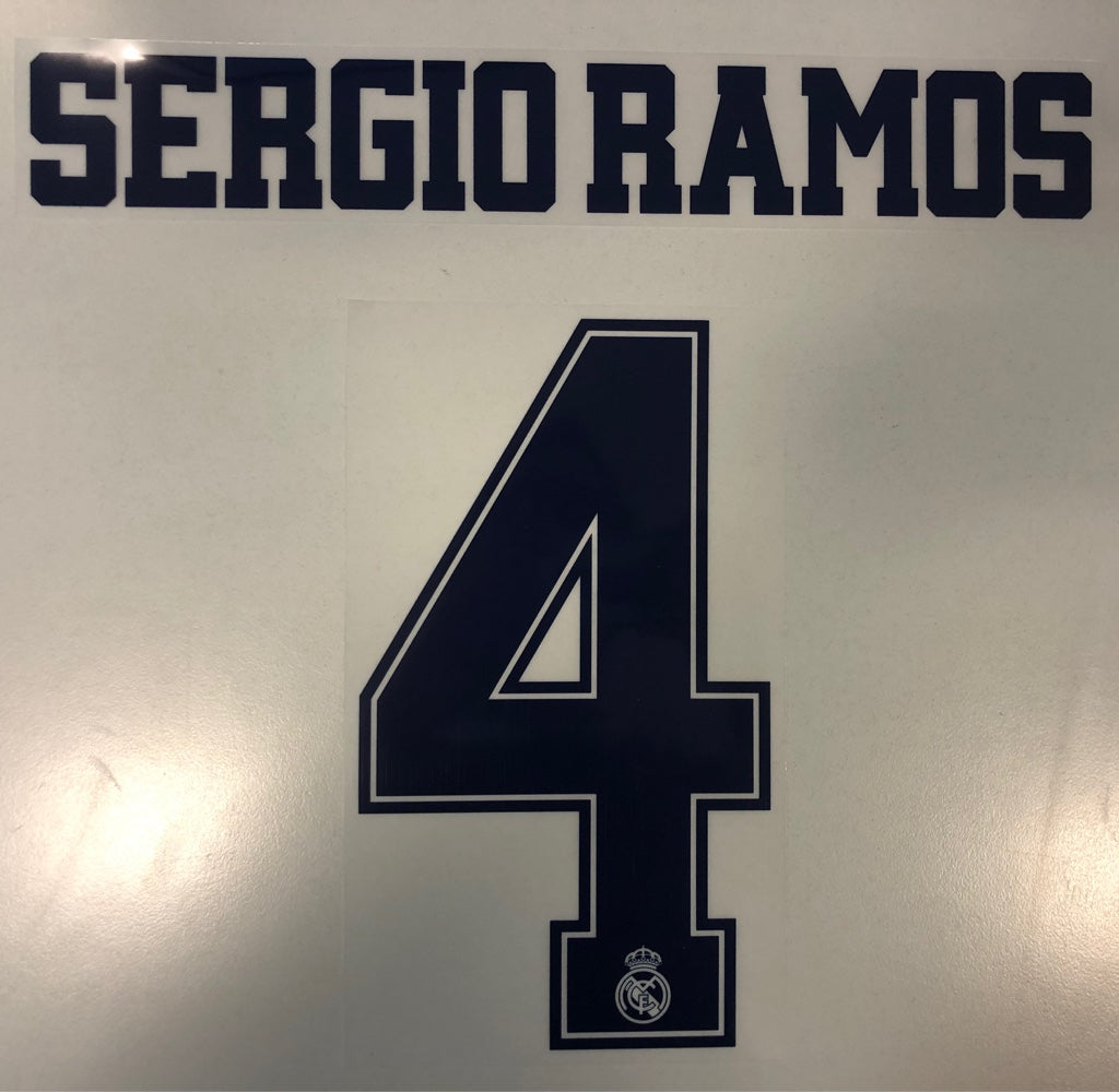 Original Real Madrid 3rd Trikot-Flock 16cm - SERGIO RAMOS 4