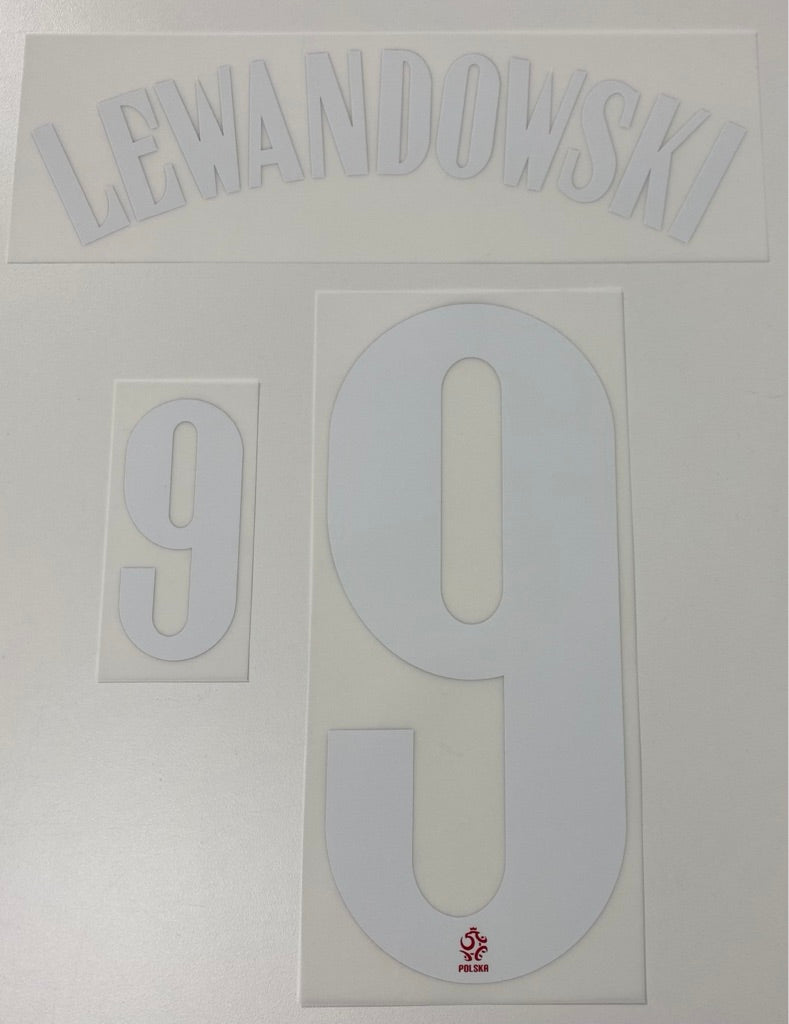 Original Polen Trikot-Flock 25cm - LEWANDOWSKI 9