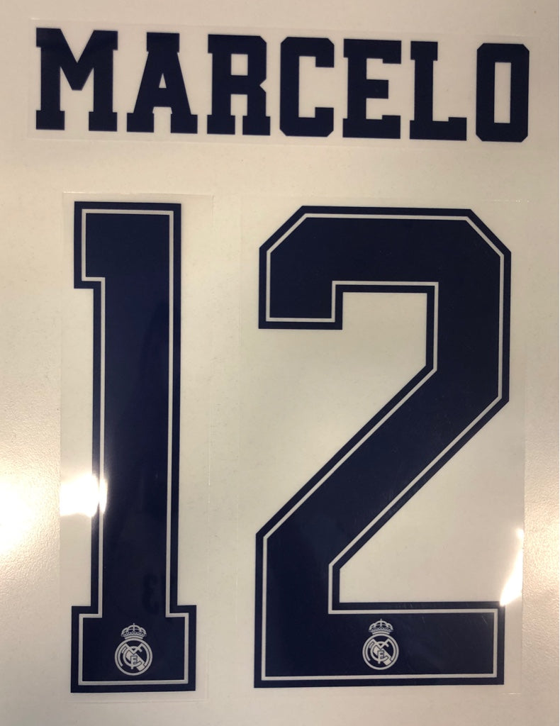 Original Real Madrid 3rd Trikot-Flock 16cm - MARCELO 12