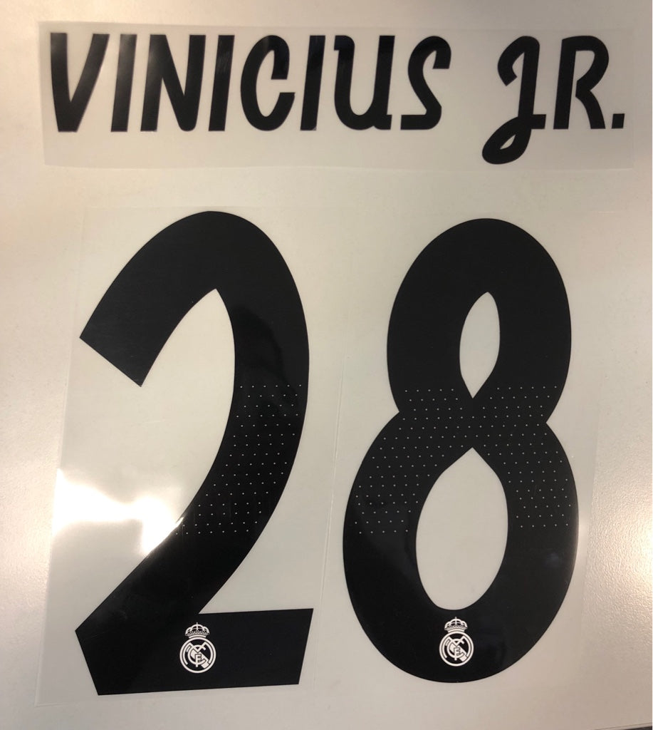 Original Real Madrid Trikot-Flock 25cm - VINICIUS JR. 28