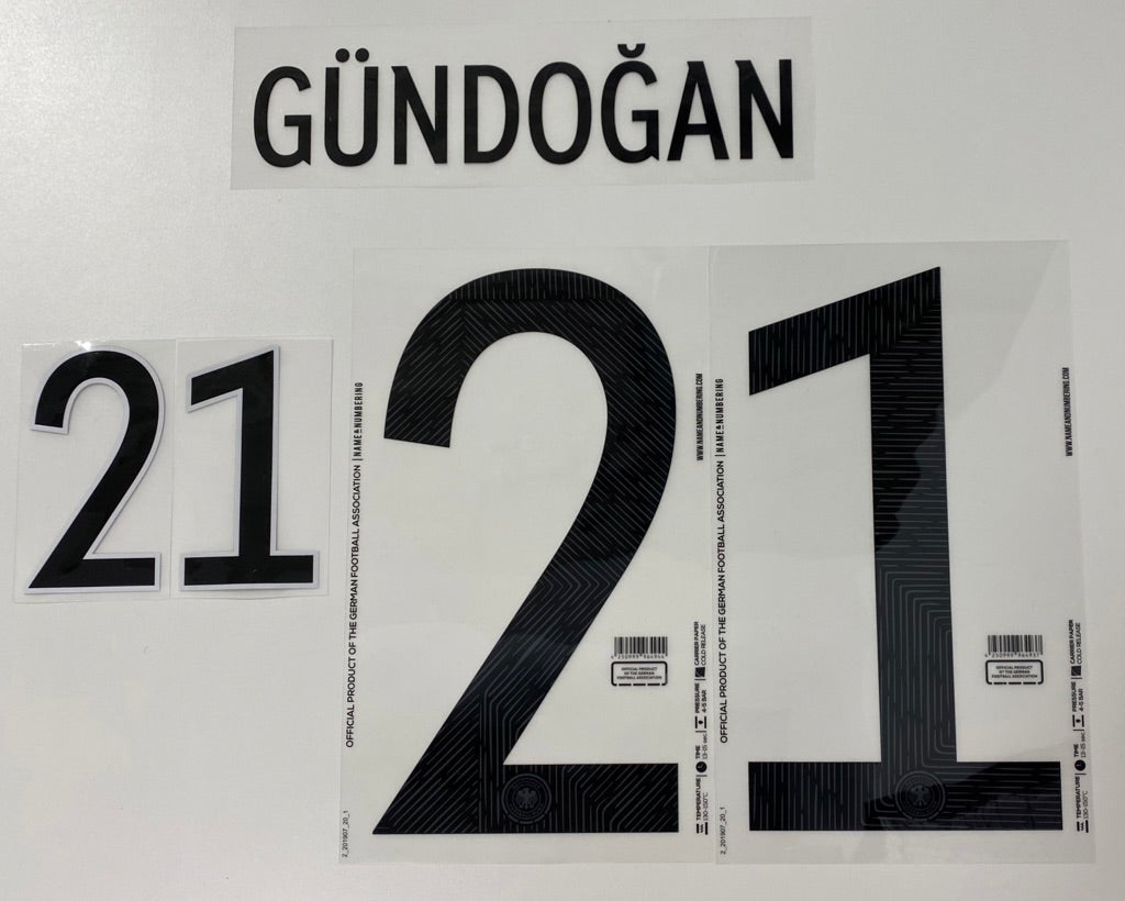 Original EM 20 DFB Deutschland Home Trikot-Flock - GÜNDOGAN 21