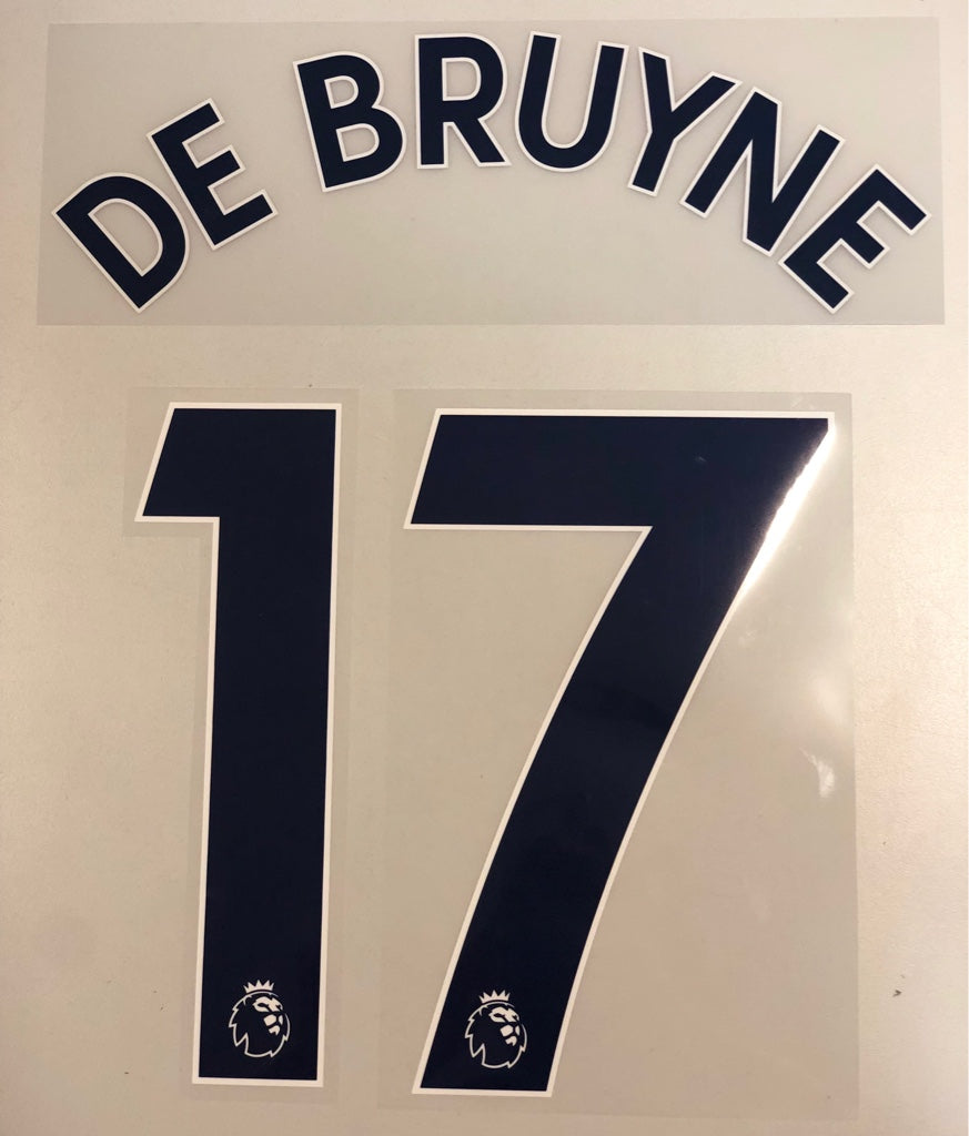 Original Premier League Trikot-Flock 23cm - DE BRUYNE 17