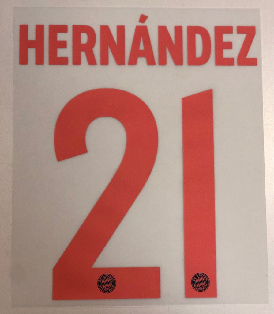 Original FC Bayern München Trikot-Flock 17cm - HERNÁNDEZ 21