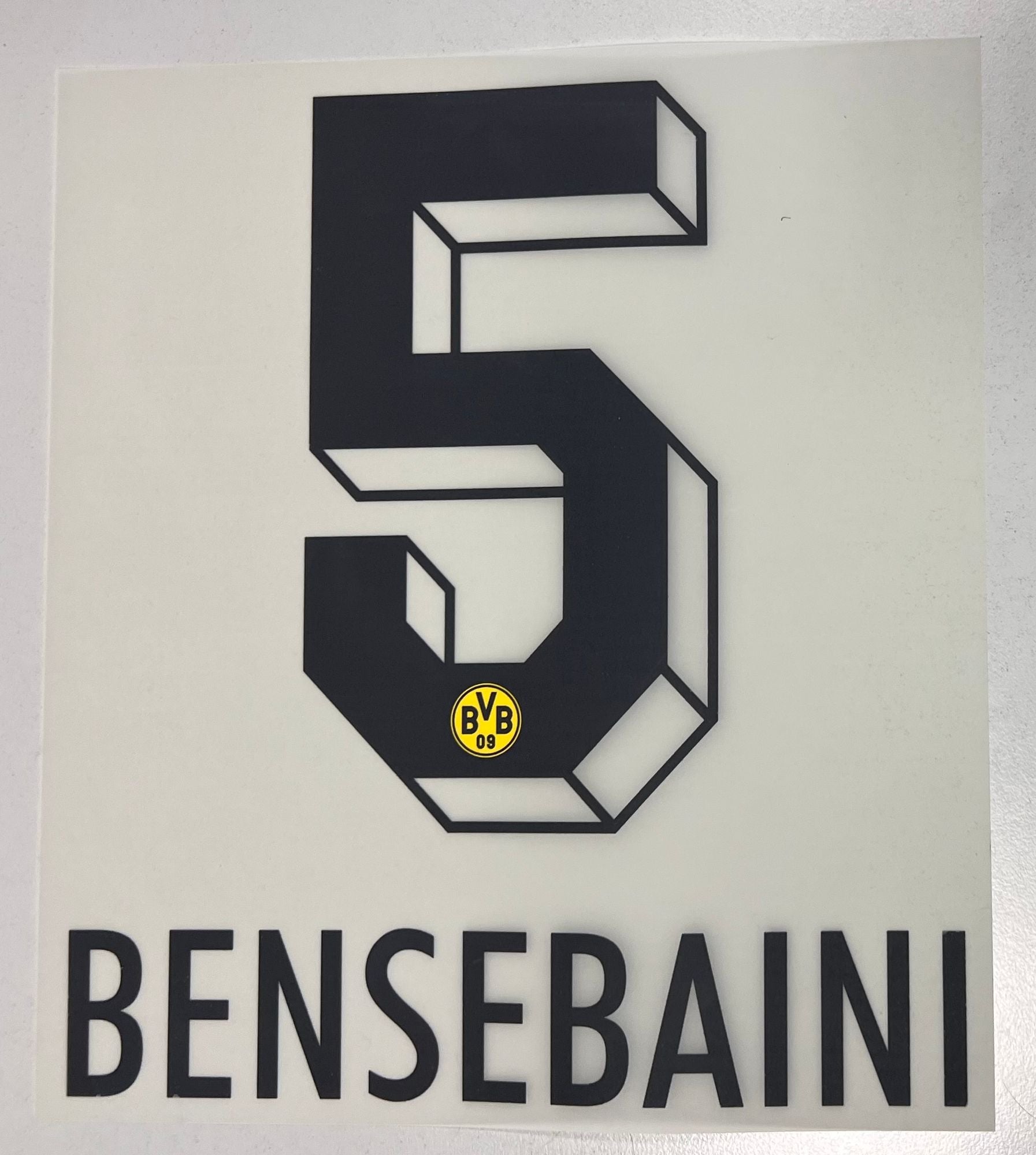 Original BVB Borussia Dortmund Trikot-Flock 20cm - BENSEBAINI 5