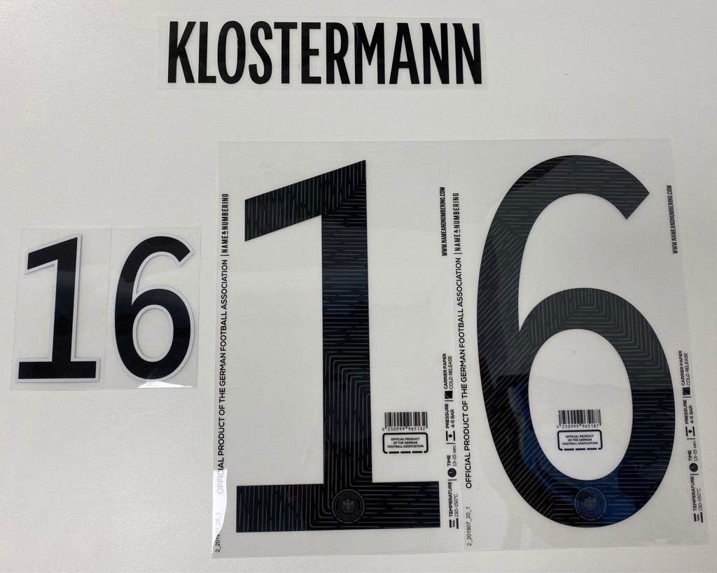 Original EM 20 DFB Deutschland Home Trikot-Flock - KLOSTERMANN 16