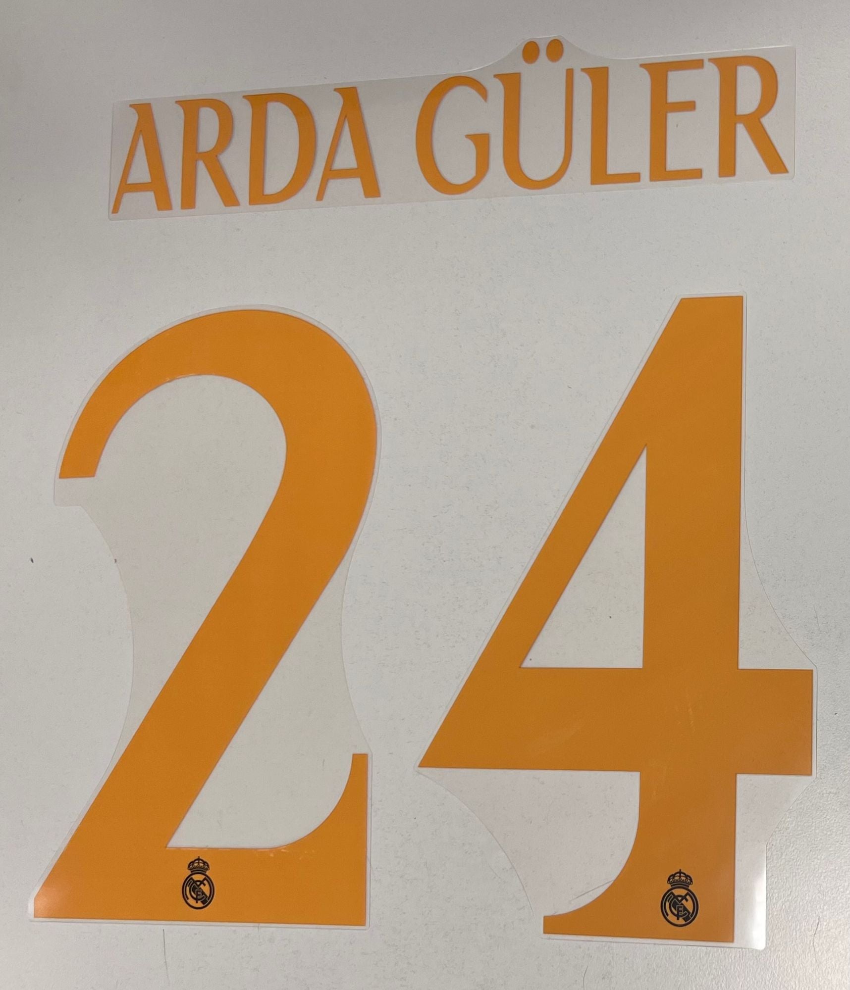 Original Real Madrid Trikot-Flock 27cm - ARDA GÜLER 24