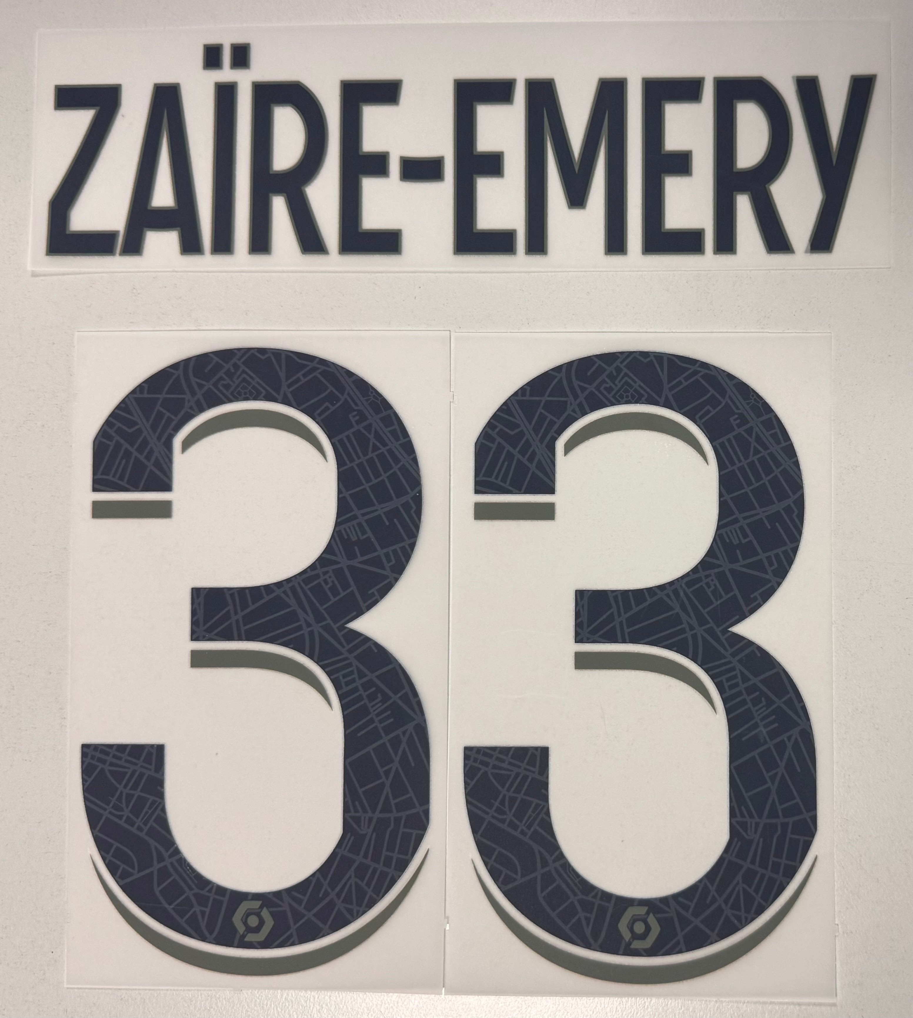 Original Paris Saint-Germain 4th Trikot-Flock 20cm - ZAIRE-EMERY 33