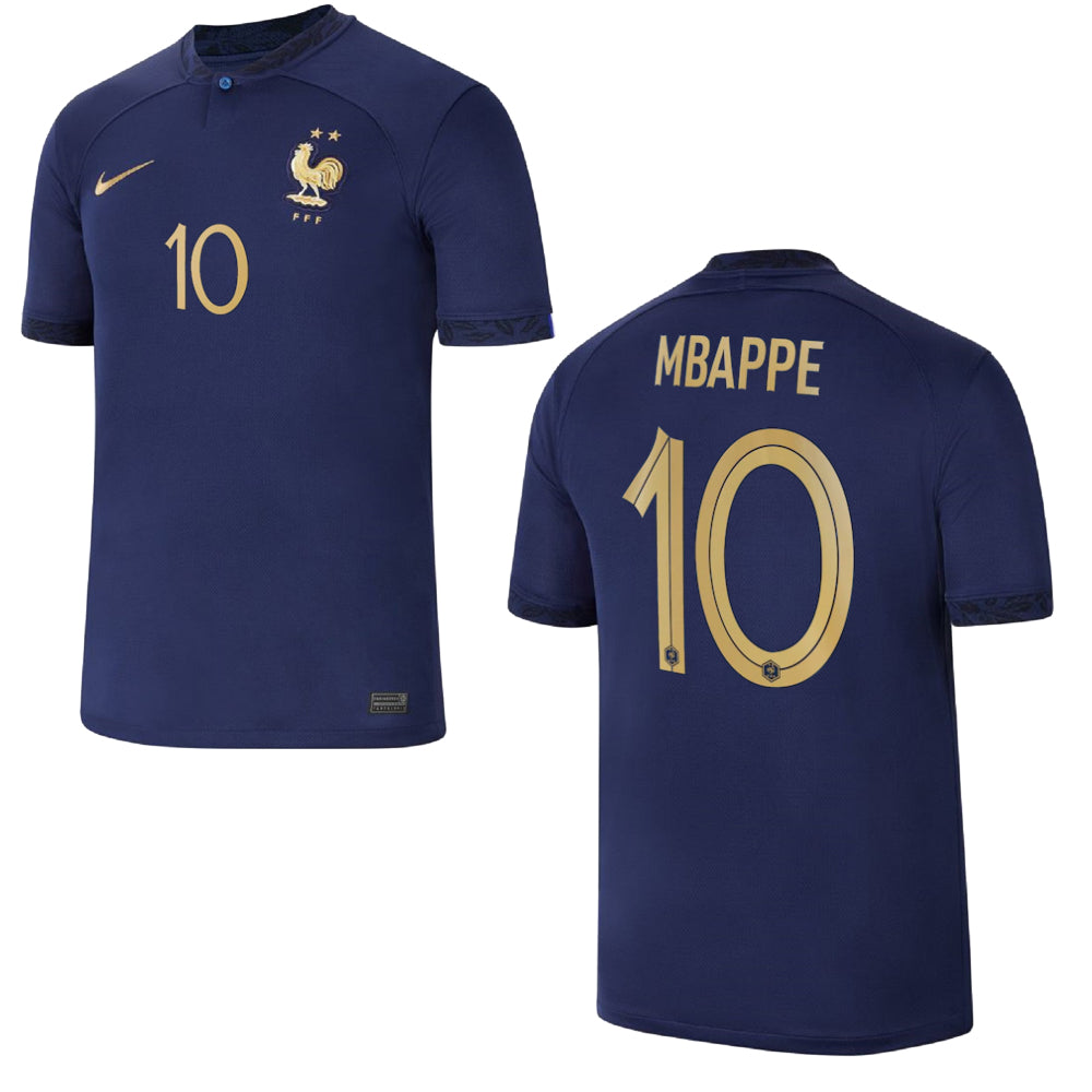 FFF FRANKREICH Trikot Authentic Home Herren WM 2022 - MBAPPÉ 10