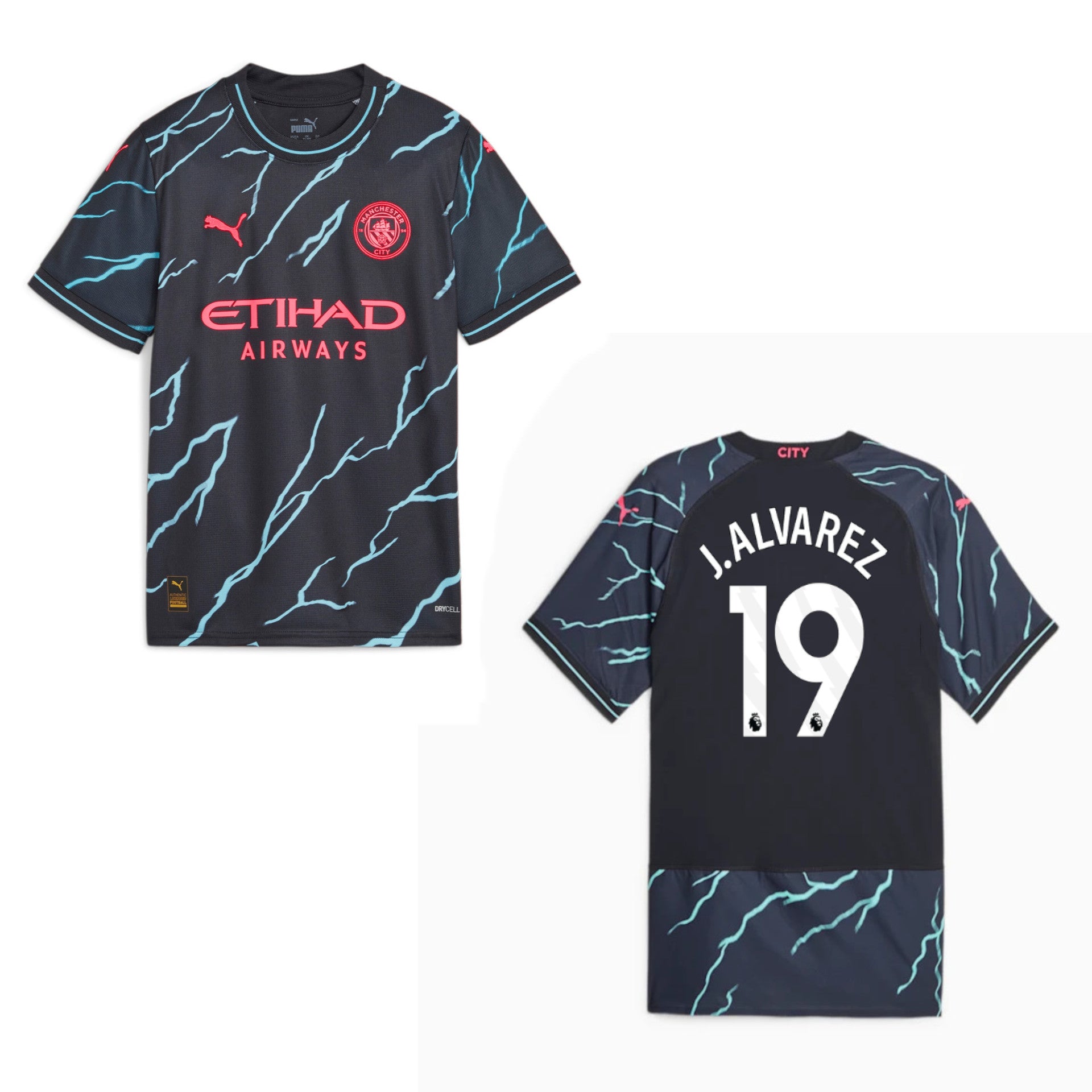 puma MANCHESTER CITY Trikot 3rd Herren 23 / 24 - J.ALVARES 19