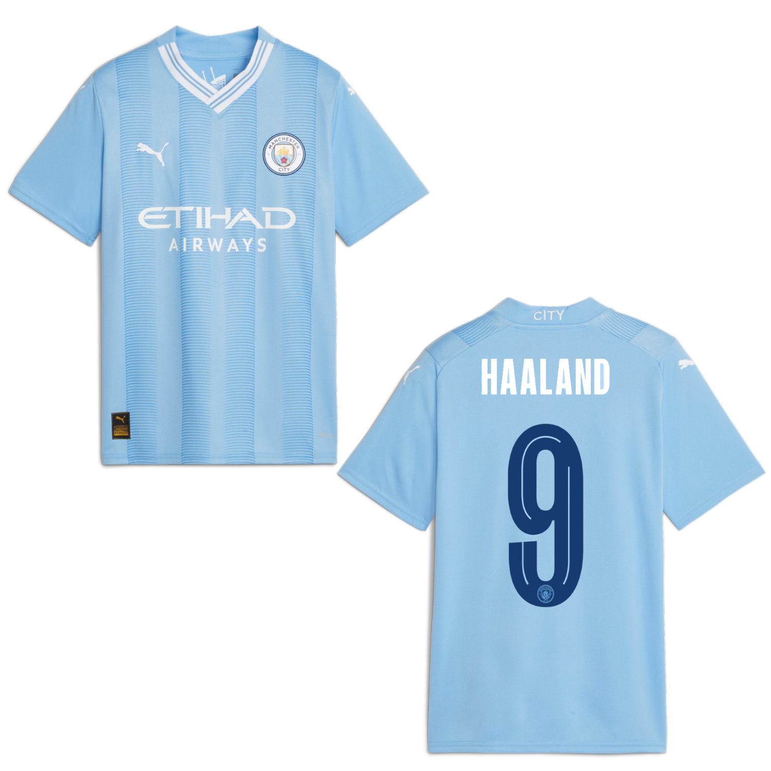 puma MANCHESTER CITY Trikot Home Kinder 23 / 24 - HAALAND 9 ( Champions League Style )