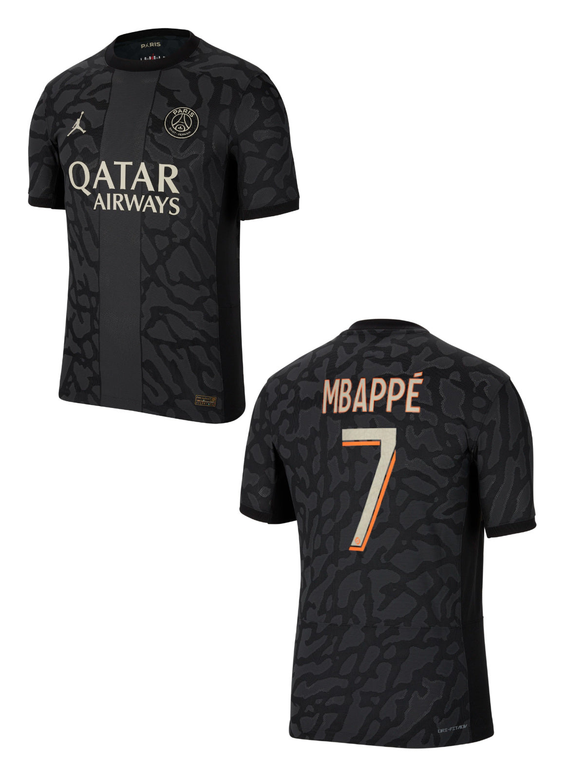 nike PSG PARIS SAINT-GERMAIN Trikot 3rd Herren 23 / 24 - MBAPPÉ 7 (Ligue 1)