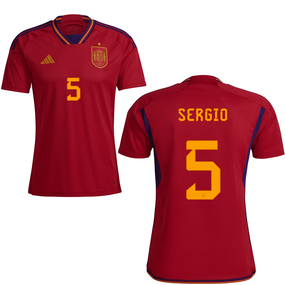 FEF SPANIEN Trikot Home Authentic Herren WM 2022 - SERGIO 5