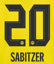 Original BVB Borussia Dortmund Trikot-Flock - SABITZER 20