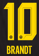 Original BVB Borussia Dortmund Trikot-Flock - BRANDT 10