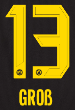 Original BVB Borussia Dortmund Trikot-Flock - GROß 13