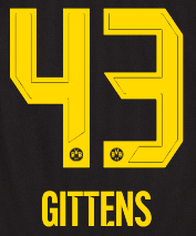 Original BVB Borussia Dortmund Trikot-Flock - GITTENS 43