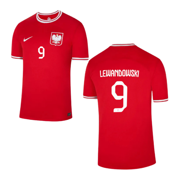 POLEN Trikot Away Kinder WM 2022 - LEWANDOWSKI 9