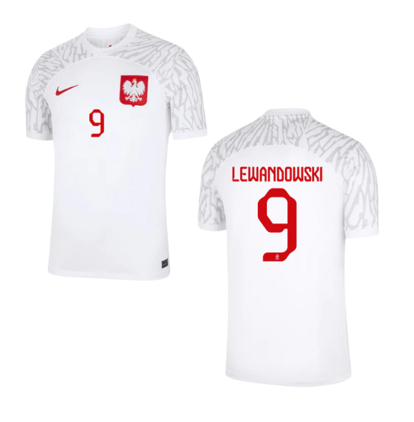 POLEN Trikot Authentic Home Herren WM 2022 - LEWANDOWSKI 9