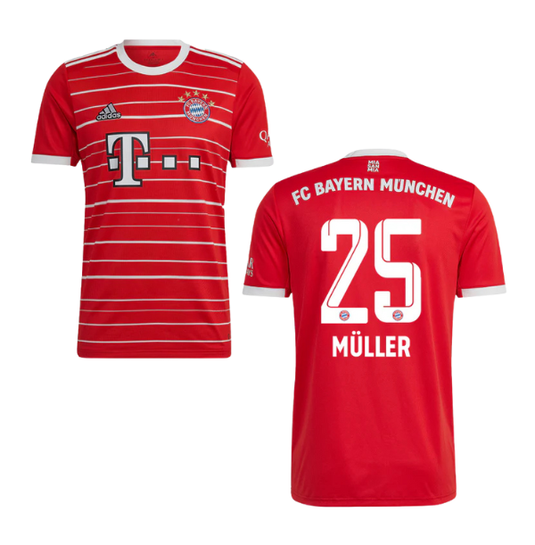 FC BAYERN MÜNCHEN Trikot Home Herren 22 / 23 - MÜLLER 25