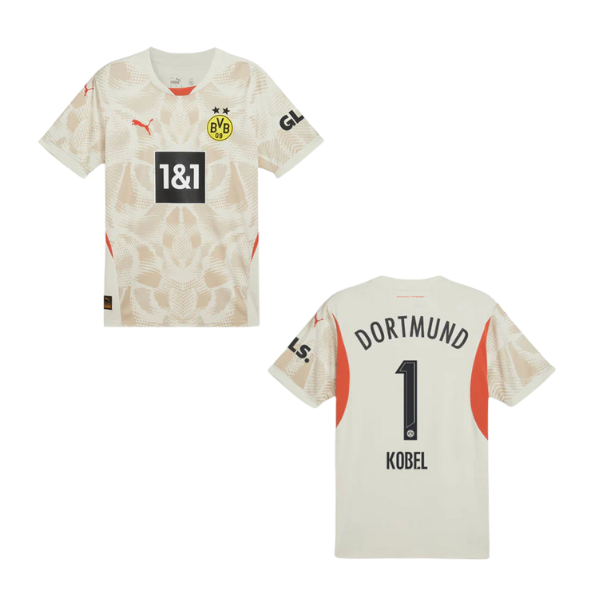 BVB BORUSSIA DORTMUND Trikot Torwart Herren beige 24 / 25 - KOBEL 1