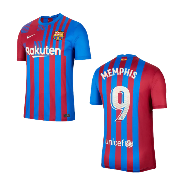 FC BARCELONA Trikot Home Kinder 21 / 22 - MEMPHIS 9