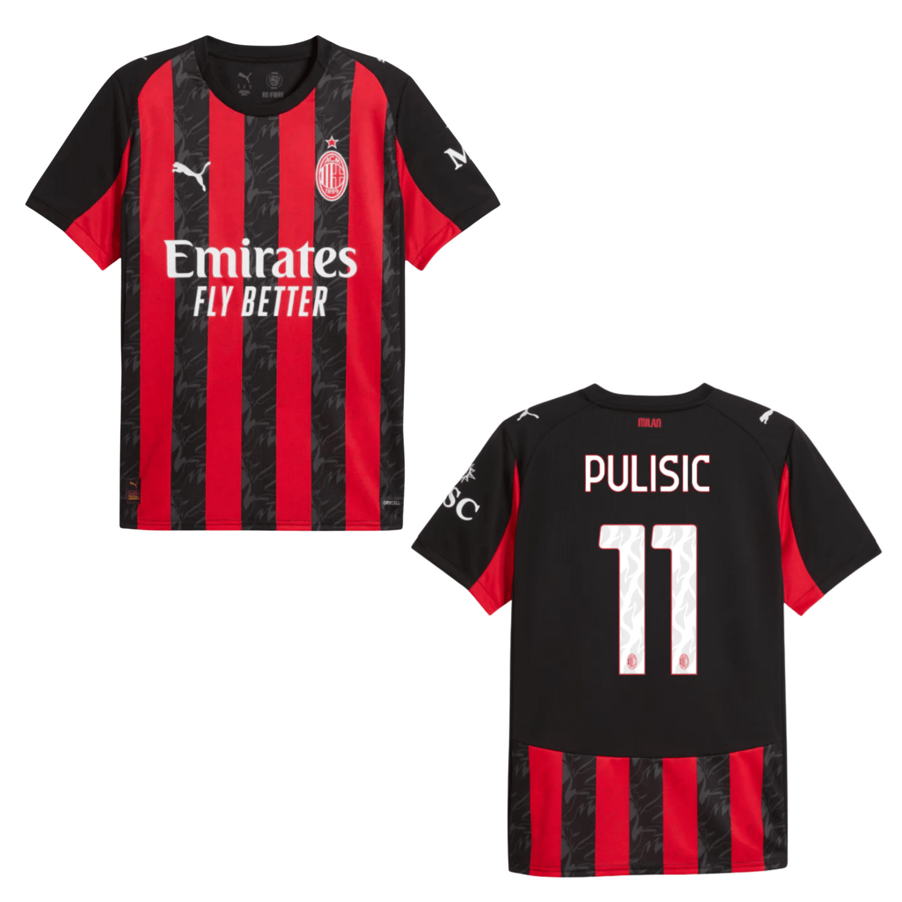 ACM AC MAILAND Trikot Home Herren 25 / 26 - PULISIC 11 - sportiger.de