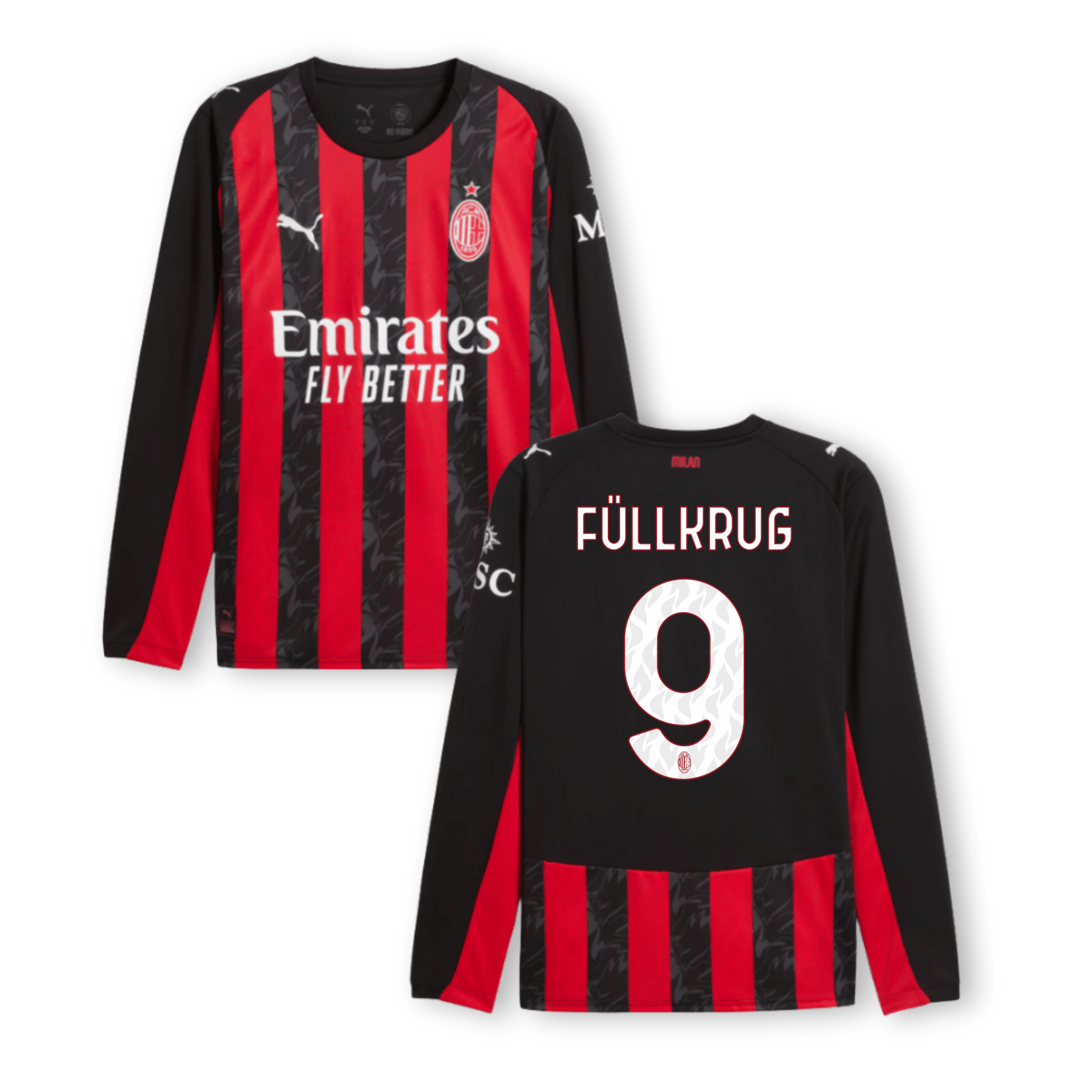 ACM AC MAILAND Trikot Home Herren langarm 25 / 26 - FÜLLKRUG 9 - sportiger.de