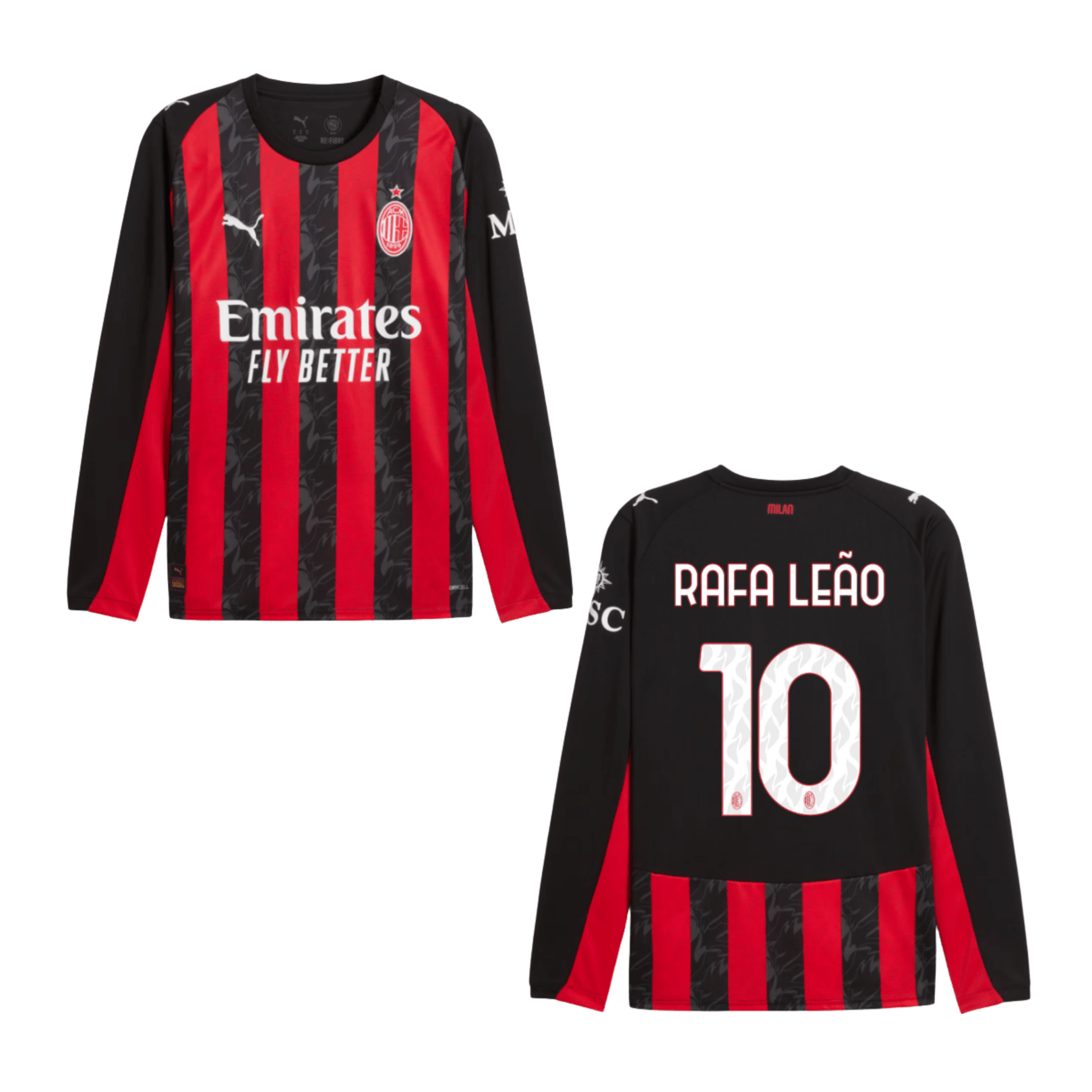 ACM AC MAILAND Trikot Home Herren langarm 25 / 26 - RAFA LEÃO 10 - sportiger.de