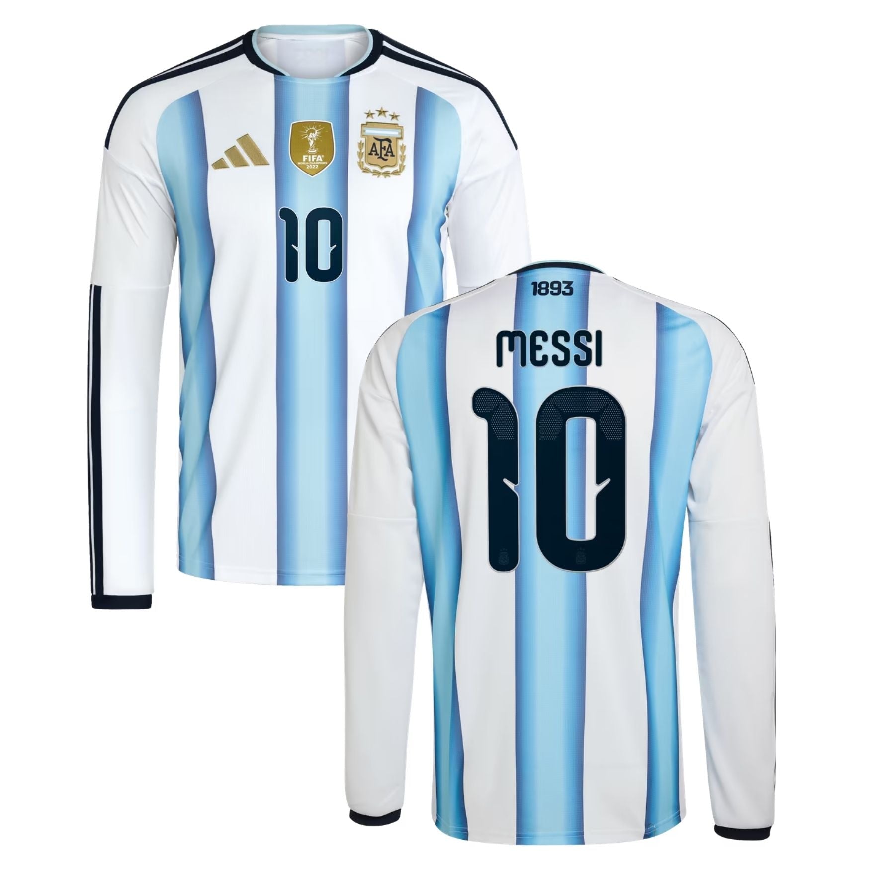 Maglia AFA ARGENTINA AUTHENTIC Home Uomo maniche lunghe Mondiali 2026 - MESSI 10 - sportiger.de