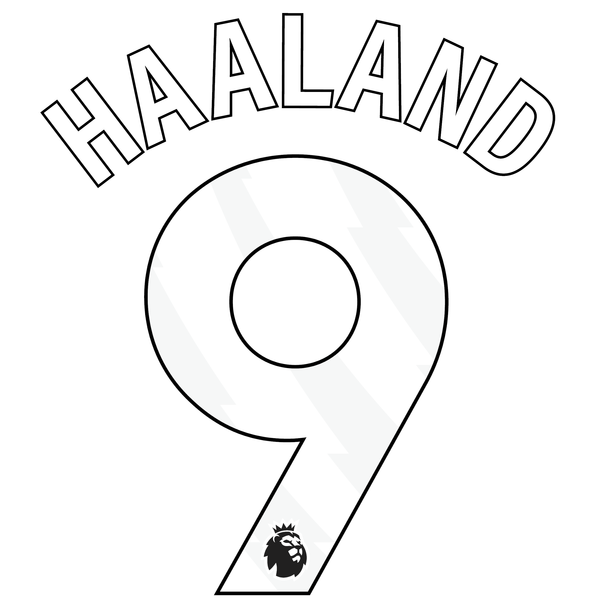 Original Trikot-Flock Premier League 25cm - HAALAND 9