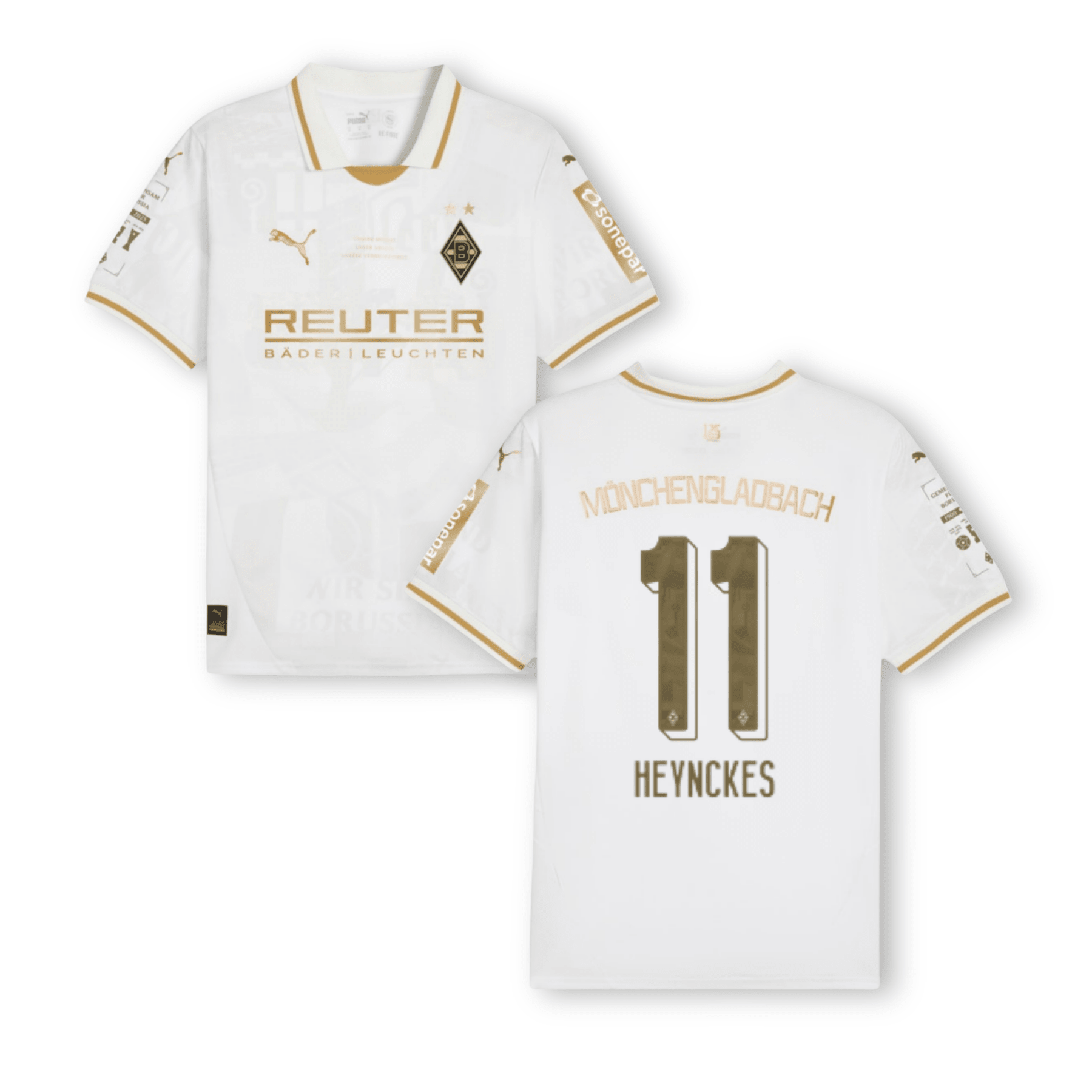 BMG BORUSSIA MÖNCHENGLADBACH Trikot 125 Jahre Anniversary Herren 25 / 26 - HEYNCKES 11 (Legend) - sportiger.de