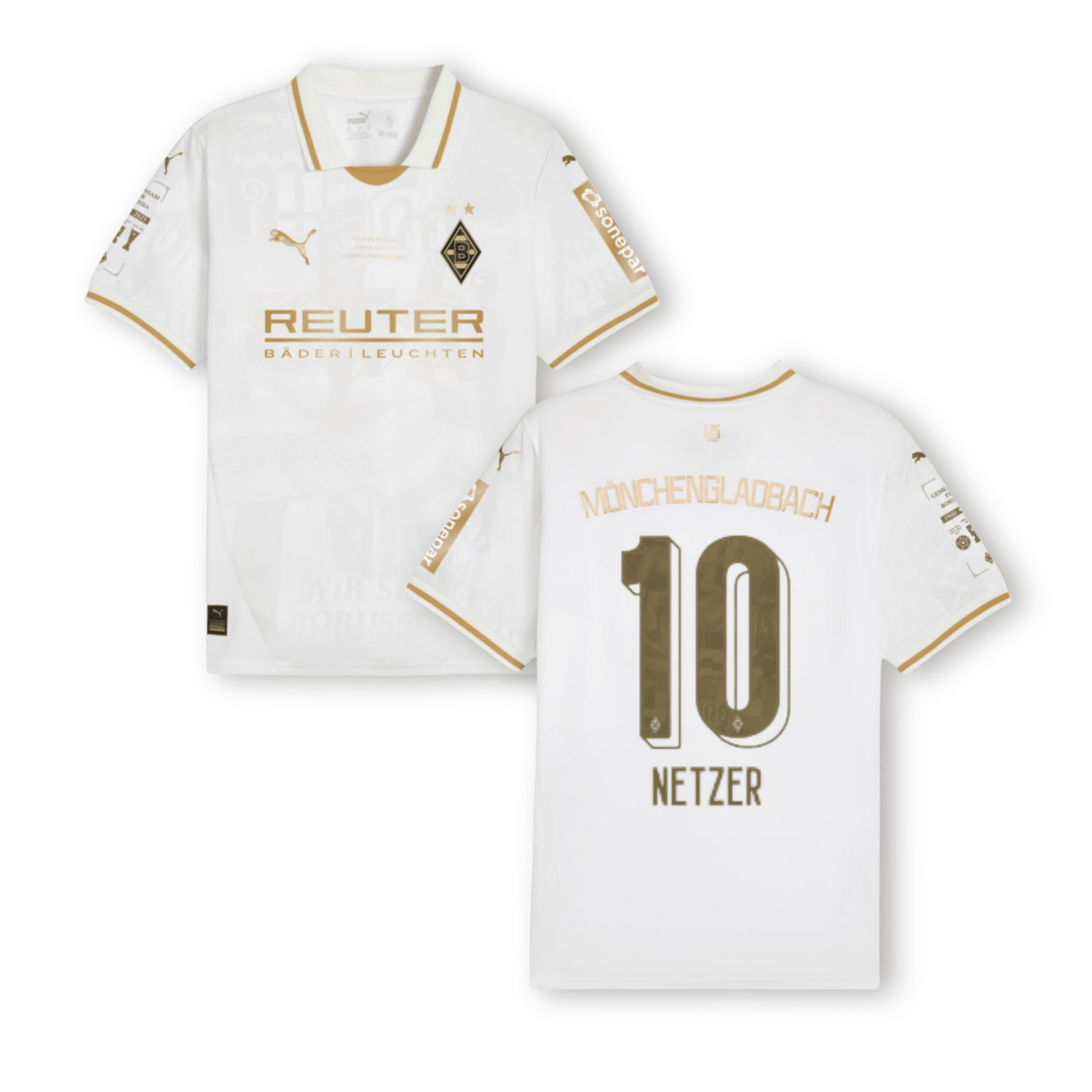 BMG BORUSSIA MÖNCHENGLADBACH Trikot 125 Jahre Anniversary Herren 25 / 26 - NETZER 10 (Legend) - sportiger.de