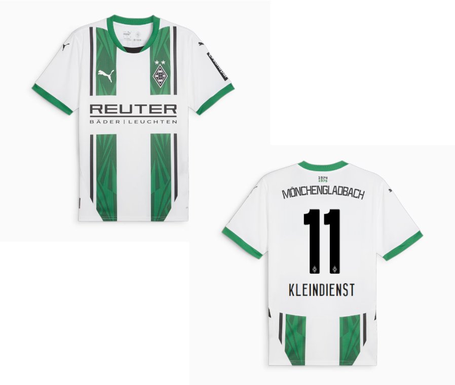 BMG BORUSSIA MÖNCHENGLADBACH Trikot Home Herren 24 / 25 - KLEINDIENST 11 - sportiger.de