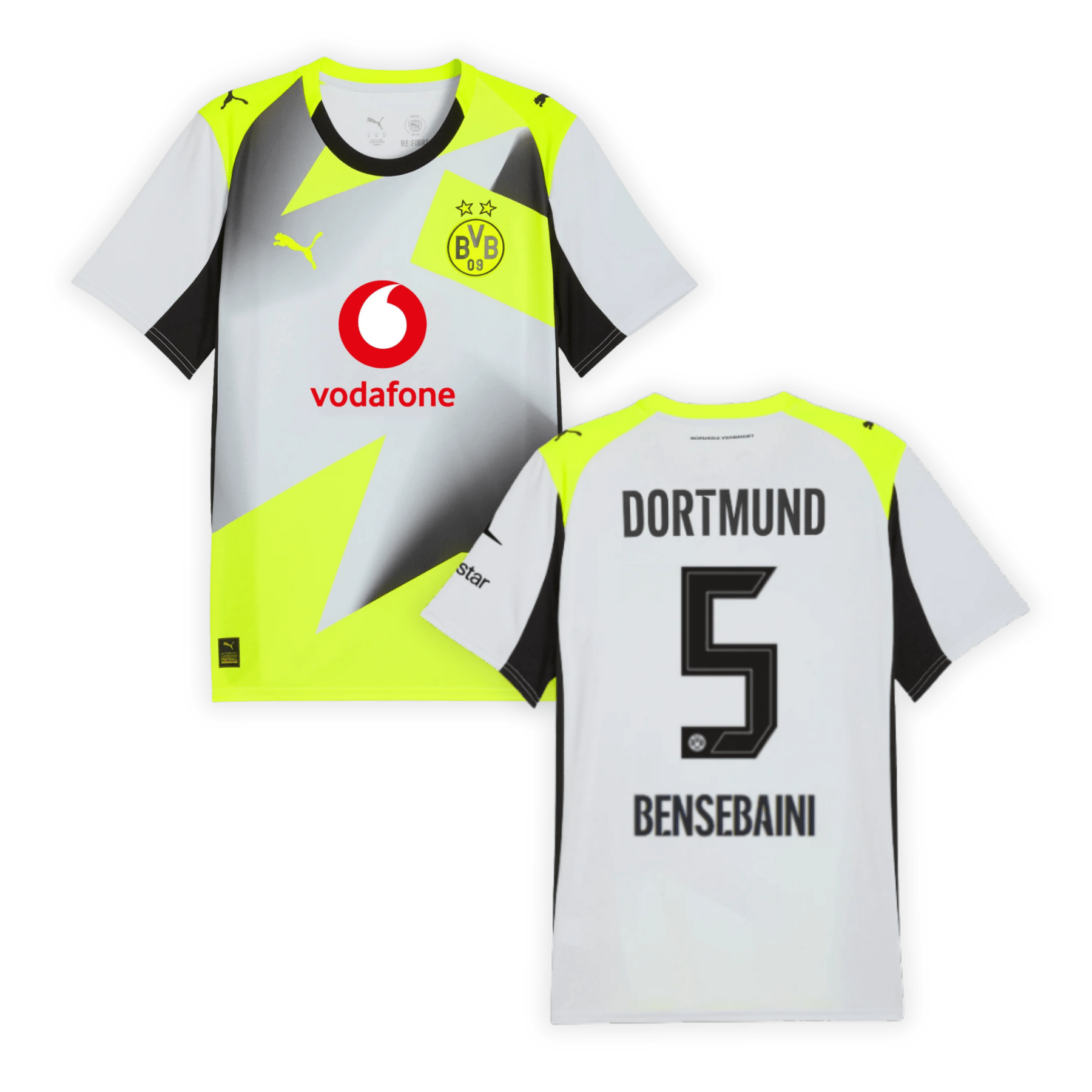 BVB BORUSSIA DORTMUND AUTHENTIC Trikot Away Herren 25 / 26 - BENSEBAINI 5 - sportiger.de