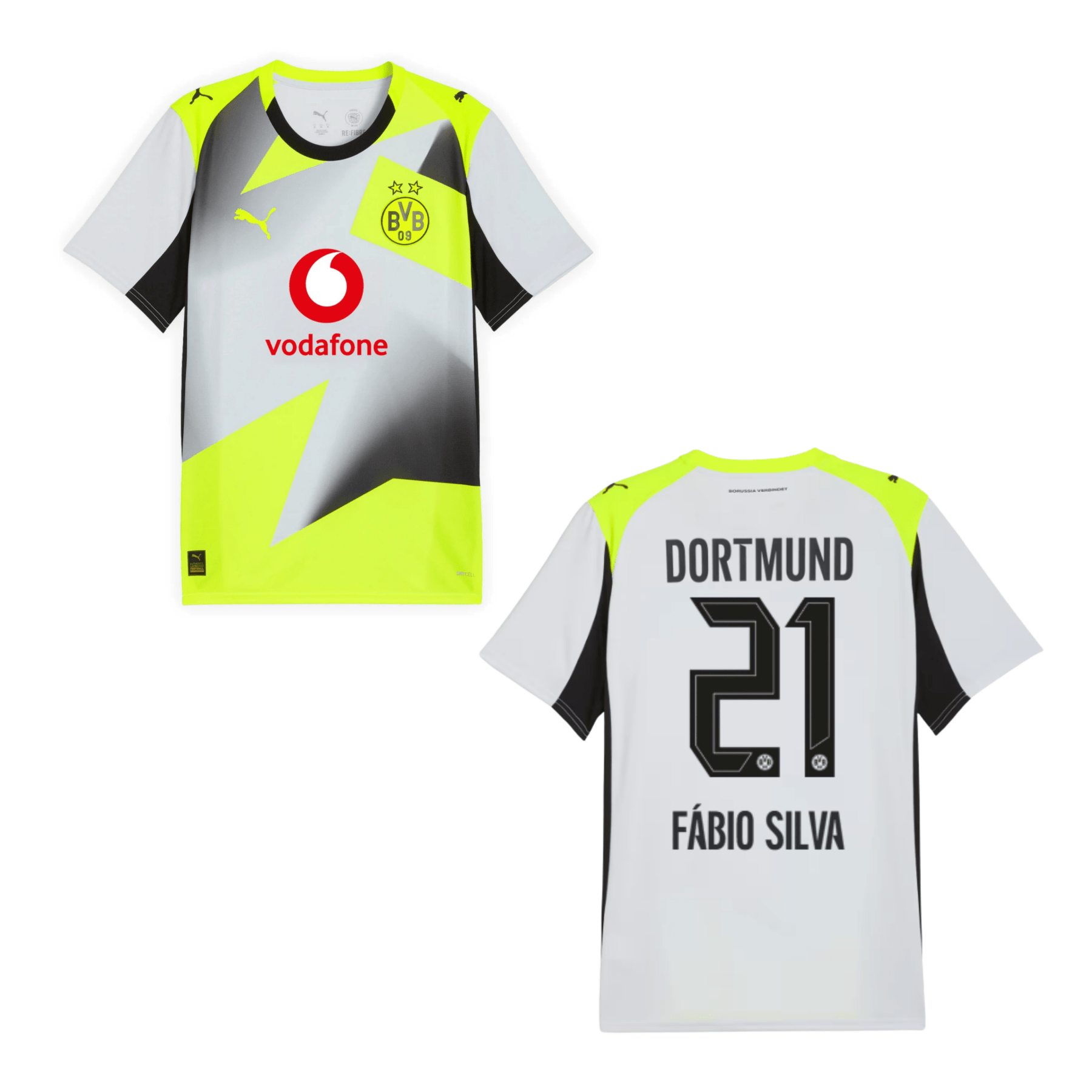 BVB BORUSSIA DORTMUND AUTHENTIC Trikot Away Herren 25 / 26 - FÁBIO SILVA 21 - sportiger.de