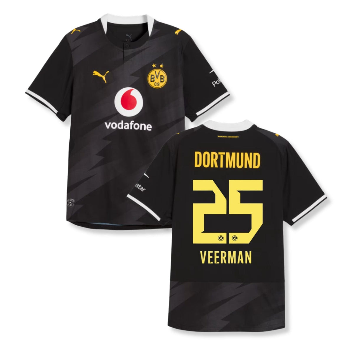 BVB BORUSSIA DORTMUND AUTHENTIC Maglia Away Uomo 26 / 27 - VEERMAN 25 - sportiger.de