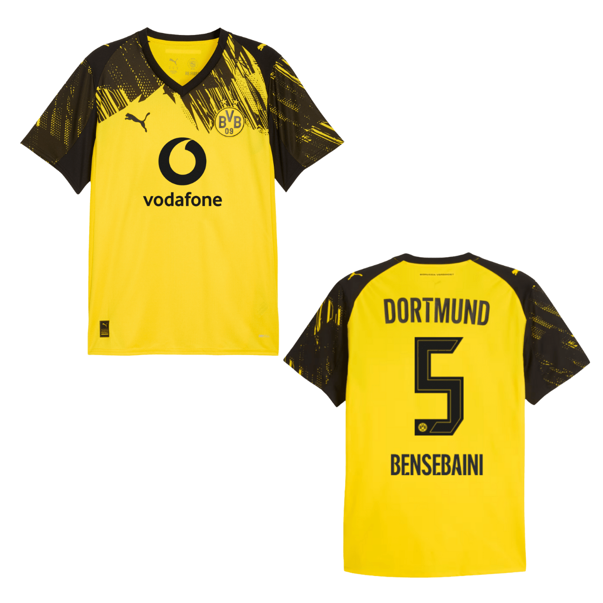 BVB BORUSSIA DORTMUND AUTHENTIC Trikot Home Herren 25 / 26 - BENSEBAINI 5 - sportiger.de