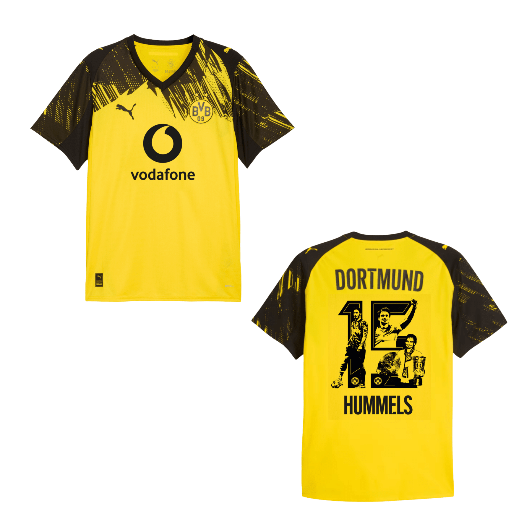 BVB BORUSSIA DORTMUND AUTHENTIC Trikot Home Herren 25 / 26 - HUMMELS 15 (Abschiedsflock) - sportiger.de