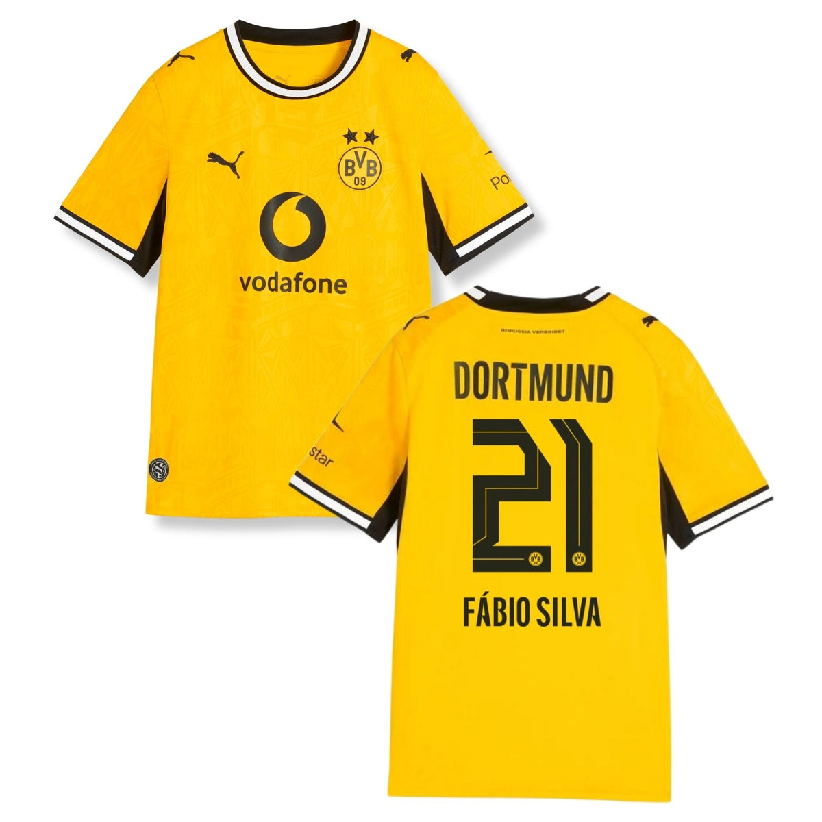 BVB BORUSSIA DORTMUND AUTHENTIC Trikot Home Herren 26 / 27 - FÁBIO SILVA 21 - sportiger.de